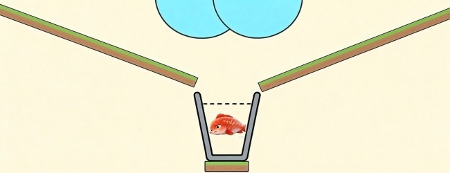 画线救水杯小鱼宣传图