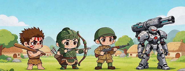 石器战士的进化宣传图