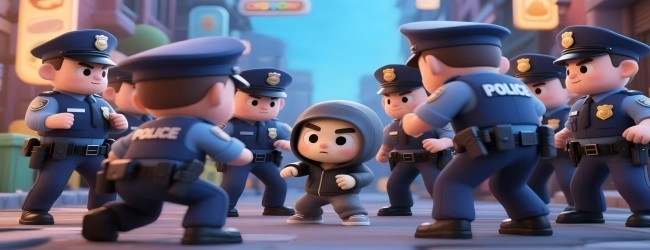 围住小偷宣传图
