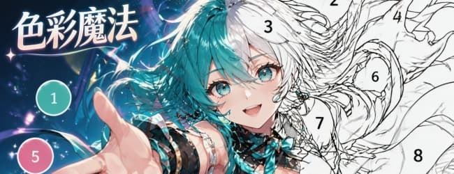 趣味数字填色游戏宣传图