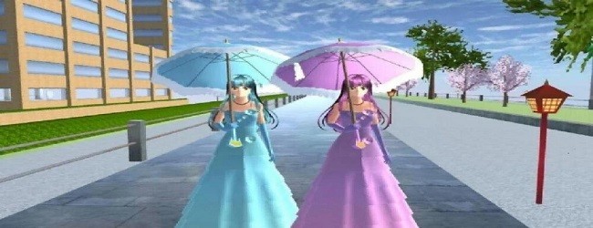 美少女樱花跑酷游戏宣传图