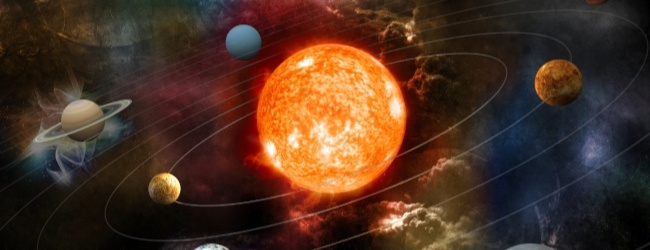 太阳系星球合成宣传图