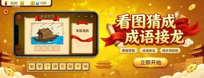 看图猜成语接龙宣传图