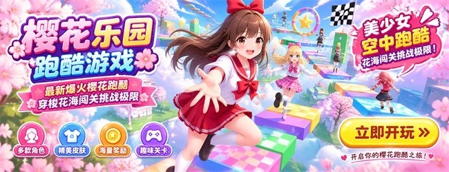樱花乐园跑酷游戏宣传图