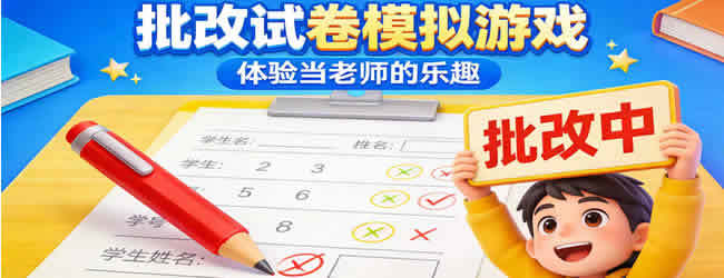 批改试卷模拟游戏宣传图