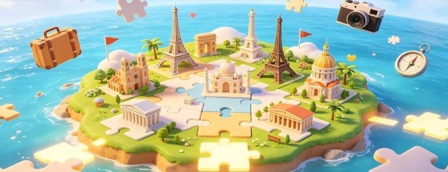 世界拼图旅行宣传图