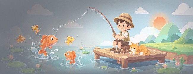 休闲钓鱼佬宣传图