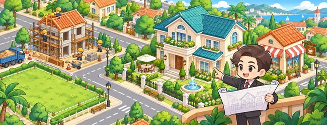 城市建造模拟经营宣传图