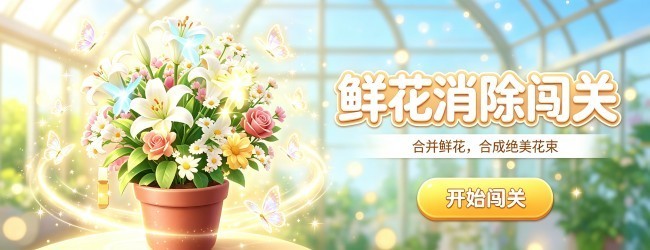 鲜花消除闯关宣传图