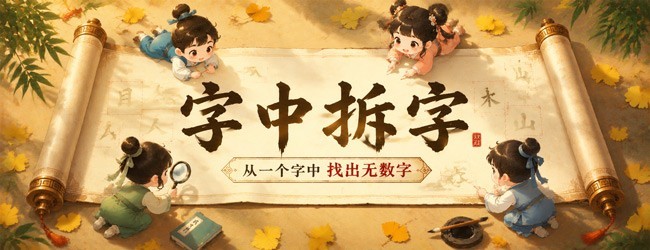 字中拆字宣传图