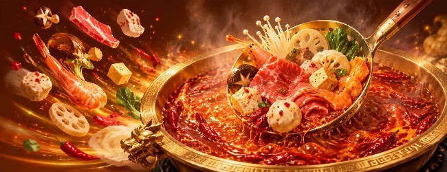火锅捞菜宣传图
