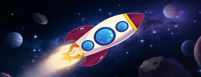 航天火箭发射模拟宣传图