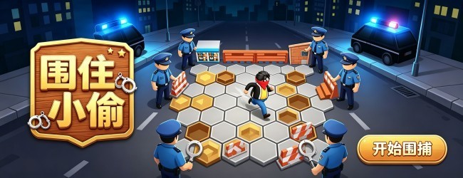 围堵小偷宣传图