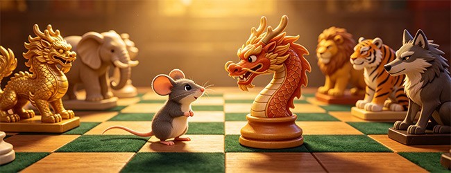 暗兽棋龙麟象狮虎宣传图