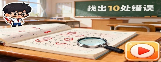 沉浸式批改试卷游戏宣传图